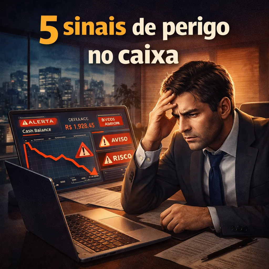 Antes de faltar dinheiro, o fluxo de caixa dá sinais claros. Veja os principais alertas que indicam risco financeiro na sua empresa.