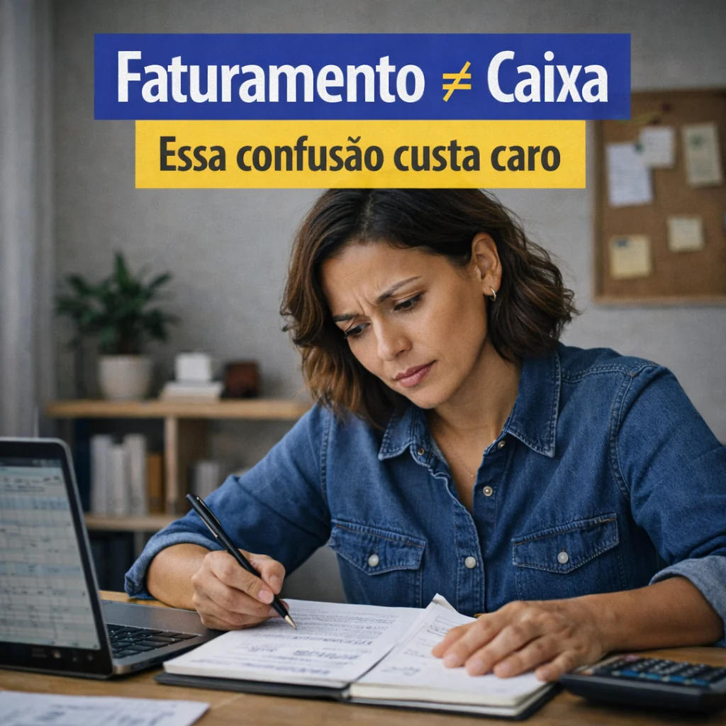 Confusão entre faturamento, lucro e caixa é comum e pode gerar decisões financeiras equivocadas em pequenas empresas.