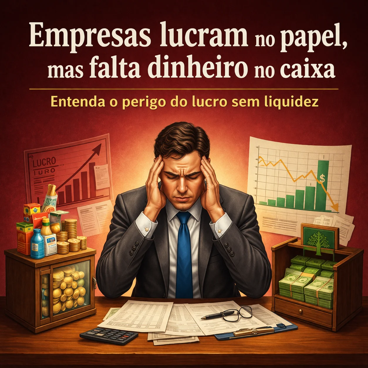 Empresas lucram no papel, mas faltam dinheiro — o erro está no fluxo de caixa